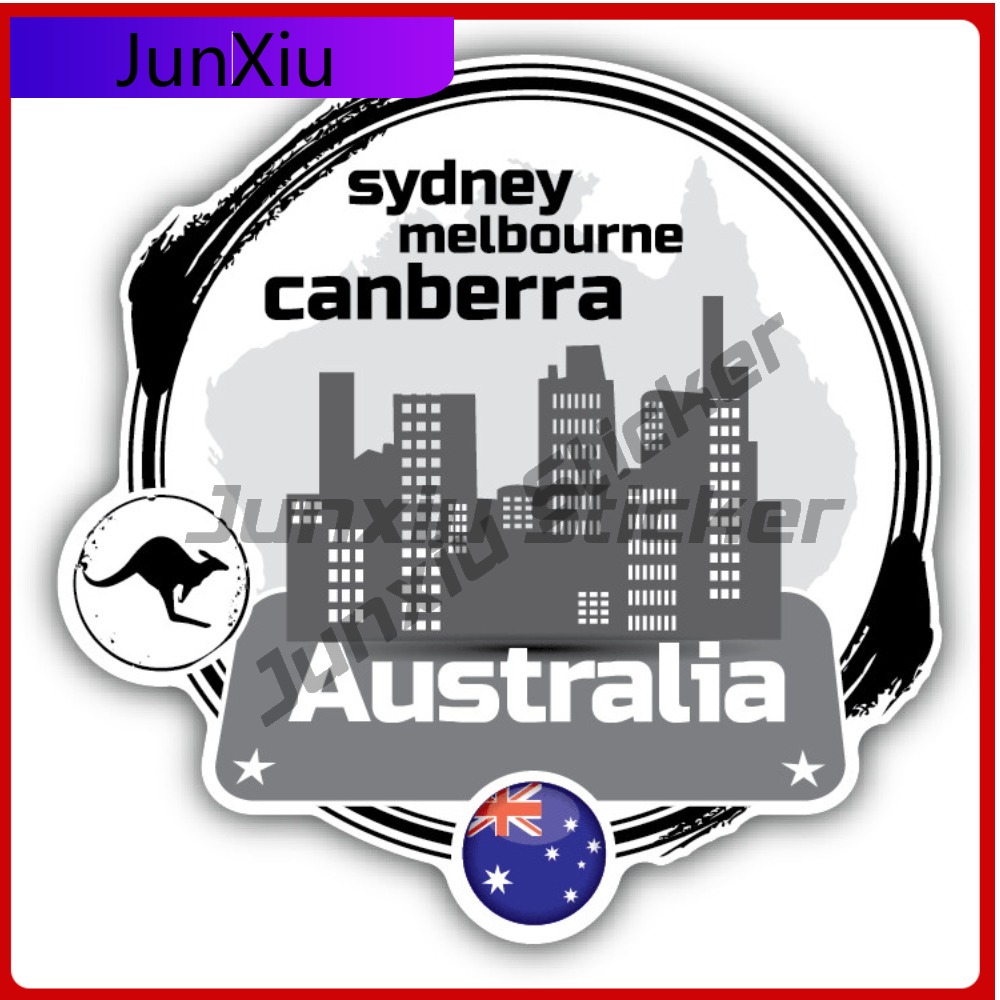 Car Accessories Australia - สติกเกอร์ติดรถยนต์ลายธงชาติออสเตรเลียแบบกรันจ์ - ''Sizes