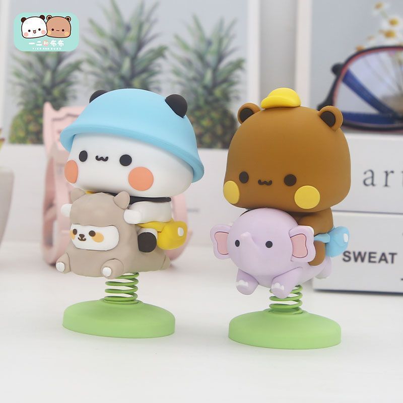 Car Accessories For Interior - Yier Bubu ตุ๊กตาสปริงสวิงรูปการ์ตูนน่ารัก ม้าโยกตกแต่งภายในรถยนต์ ของตกแต่งโต๊ะทำงาน ของขวัญวันเกิด