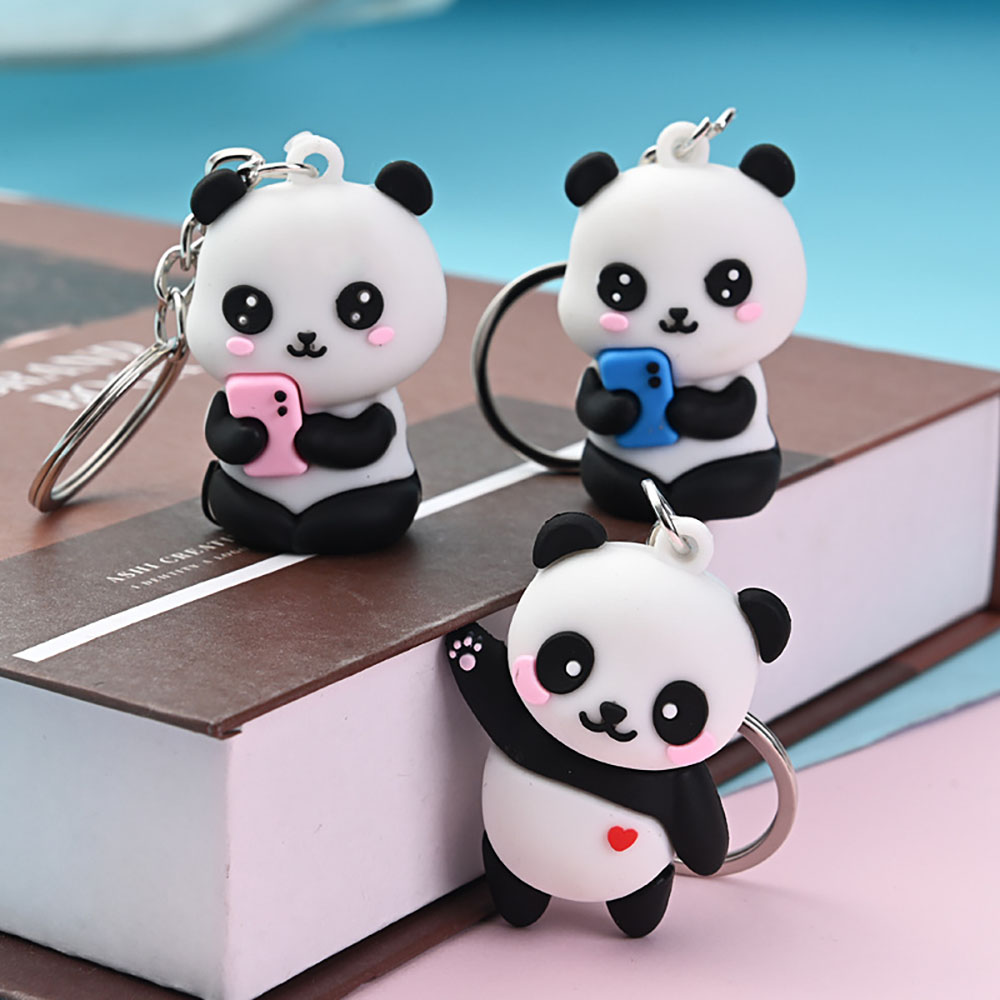 Car Accessories Gift Ideas - พวงกุญแจรูปคู่แพนด้าน่ารัก - เครื่องประดับกระเป๋าและรถยนต์สุดเก๋สำหรับผู้หญิง ไอเดียของขวัญเครื่องประดับที่ไม่เหมือนใคร