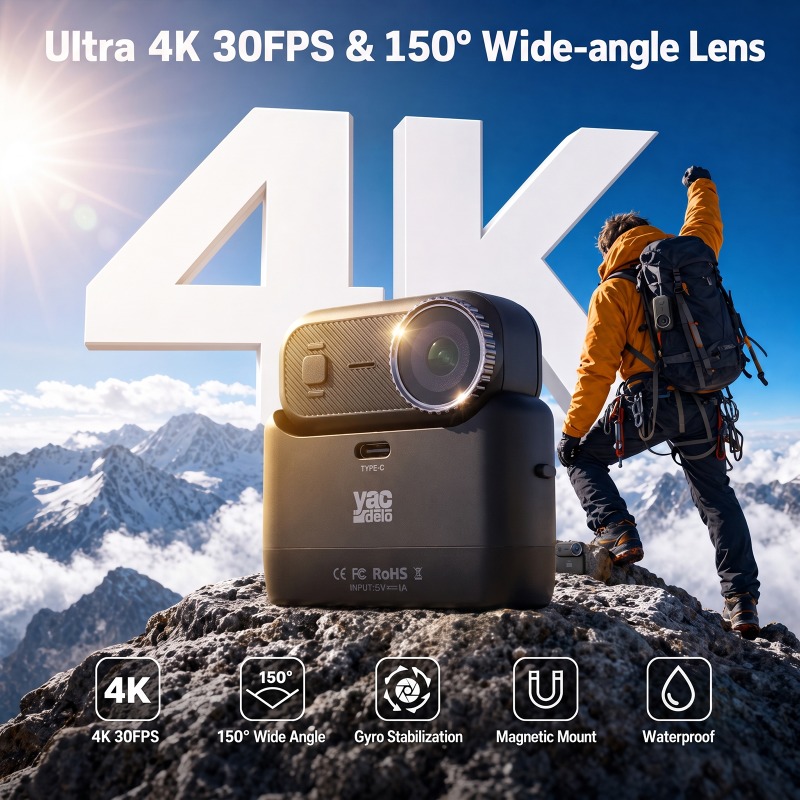 Car Accessories Online - กล้องแอคชั่น APEX Action 4K กล้องมินิ POV