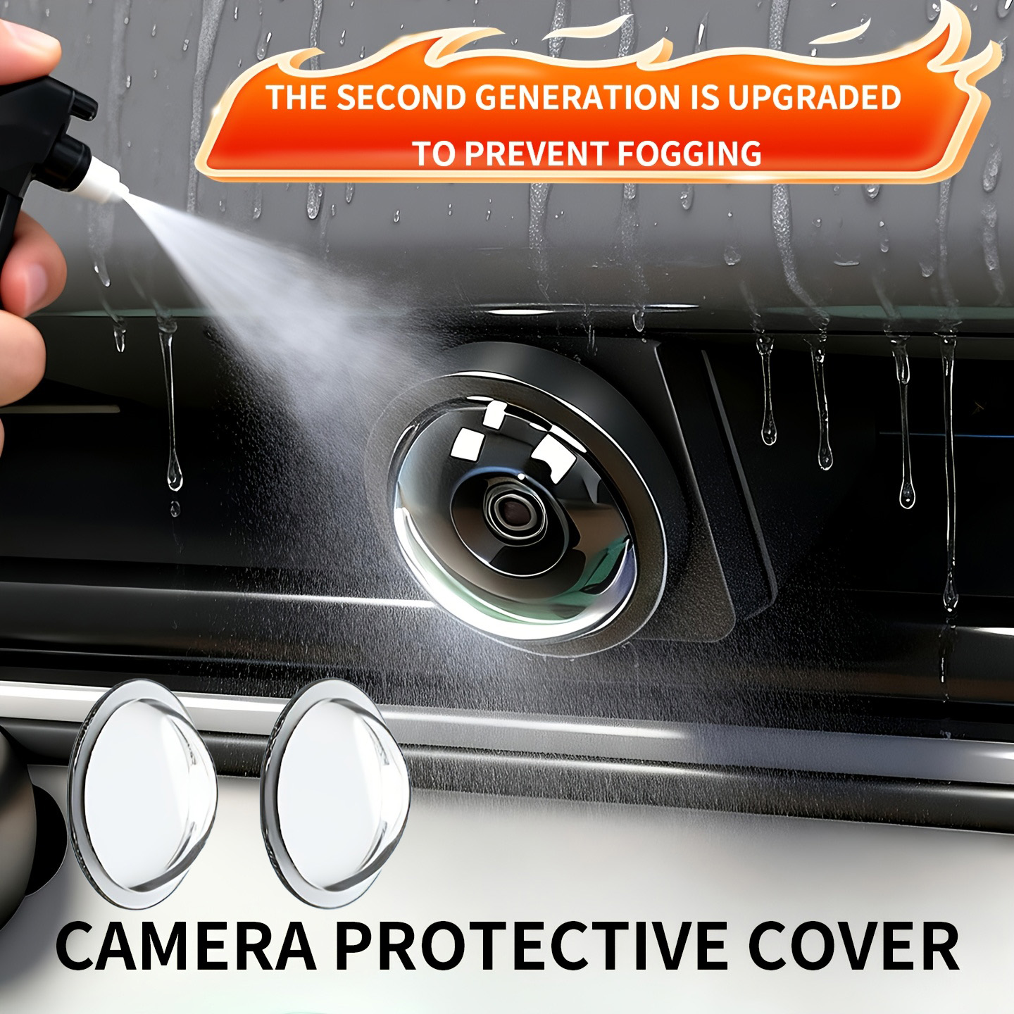 Rear Camera For Car - 2 ชิ้น ฝาครอบเลนส์กล้องมองหลังรถยนต์ ป้องกันรอยขีดข่วน 360 องศา
