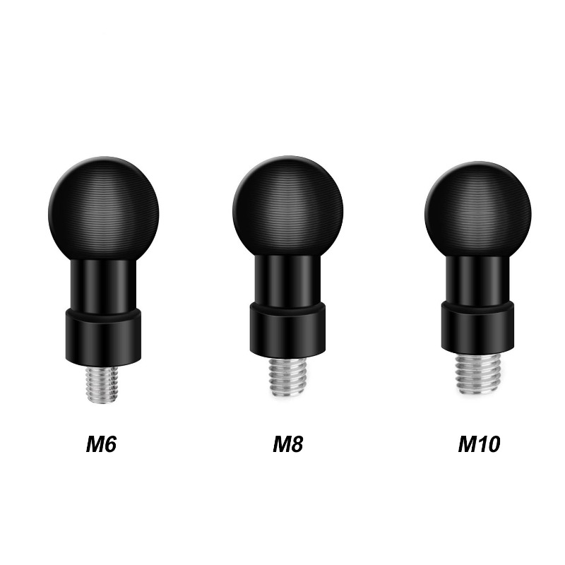 Car Accessories Online - อะแดปเตอร์หัวบอลอะลูมิเนียมขนาด 17 มม. สำหรับสกรู M6 M8