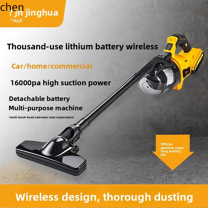 Car Vacuum Cleaner - HTT ชาร์จไร้สายเครื่องดูดฝุ่นมือถือในรถยนต์แบบพกพาดูดขนาดใหญ่สัตว์เลี้ยงแมวขนเตียงกําจัดฝุ่น