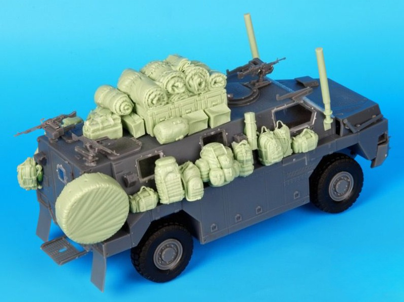 Car Accessories Australia - ชุดประกอบโมเดลเรซิ่นแบบหล่อขึ้นรูปขนาด 1/35 ชุดอุปกรณ์เสริมออสเตรเลียบุชมาสเตอร์(ไม่มีรถ) ยังไม่ได้ประกอบและยังไม่ได้ทาสี