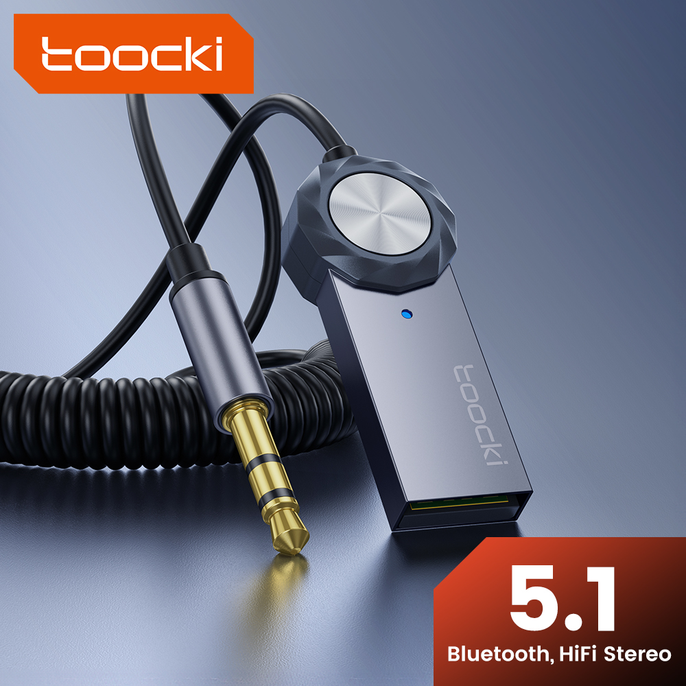 Car Accessories Online - อะแดปเตอร์ AUX บลูทูธ toocki 5.1บลูทูธเครื่องส่งสัญญาณเสียง5.0 USB