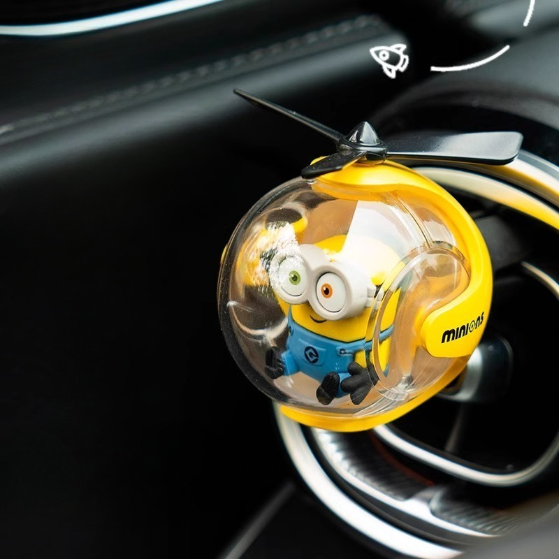 Car Accessories For Interior - น้ำหอมปรับอากาศในรถยนต์รูปมินเนี่ยน น่ารัก คลิปหนีบช่องแอร์ กลิ่นหอมบำบัด ของตกแต่งภายในรถยนต์ ของขวัญสุดน่ารัก
