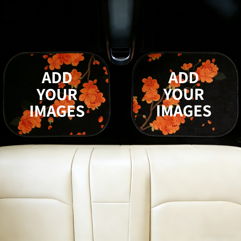 Car Accessories For Interior - 1 ชุด/2 ชุด พรมปูพื้นรถยนต์แบบกำหนดเองพร้อมการออกแบบภาพที่เป็นส่วนตัว อุปกรณ์ตกแต่งภายในที่ทนทานและทำความสะอาดง่าย