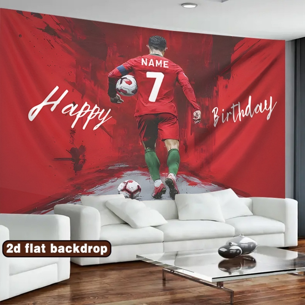 Car Accessories Banner - แบนเนอร์วันเกิดแบบแบน 2 มิติ ที่ออกแบบเองได้ พร้อมธีมฟุตบอลและชื่อ -