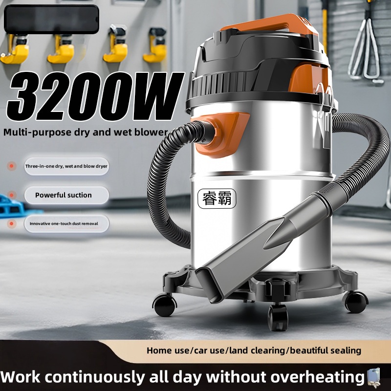 Car Vacuum Cleaner - เครื่องดูดฝุ่นเปียกและแห้ง 3 in 1 เครื่องดูดฝุ่นกําลังสูงมัลติฟังก์ชั่น เหมาะสําหรับบ้าน