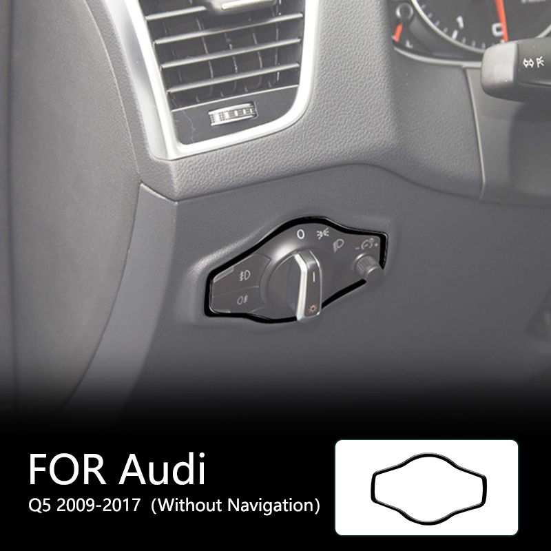 Car Accessories Brand - ไฟหน้ากรอบยี่ห้อใหม่ ABS GLOSS สติกเกอร์สีดําสําหรับ Audi Q5
