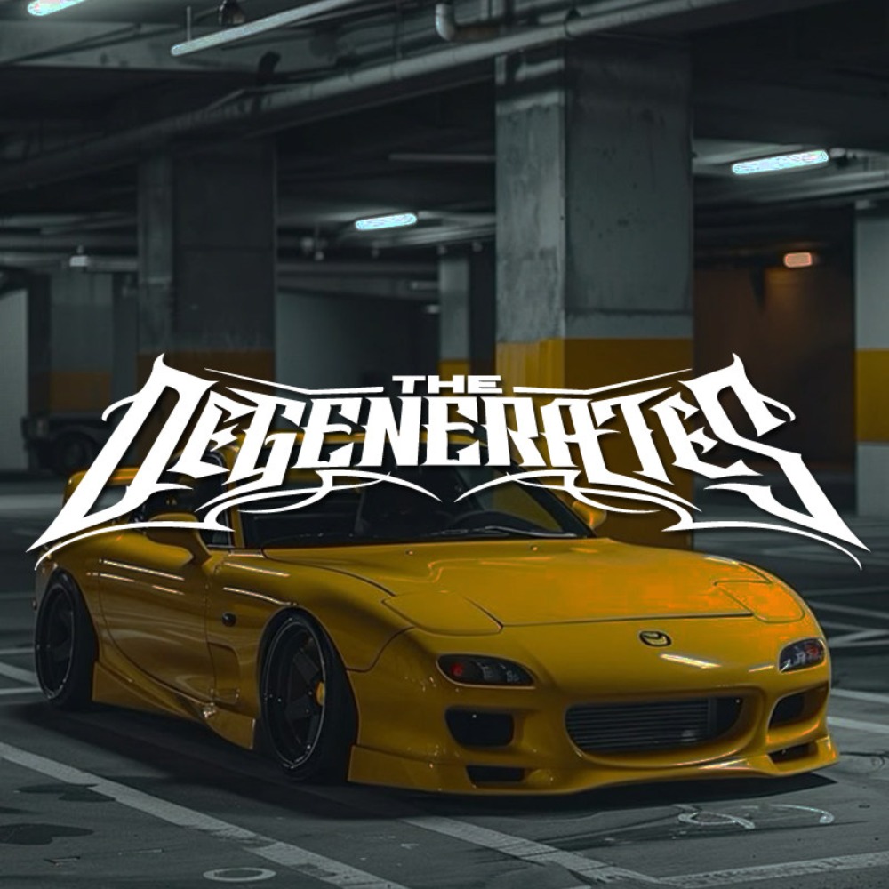 Car Accessories Banner - สติกเกอร์ติดกระจกรถยนต์ลาย THE DEGENERATES JDM Sport Decor