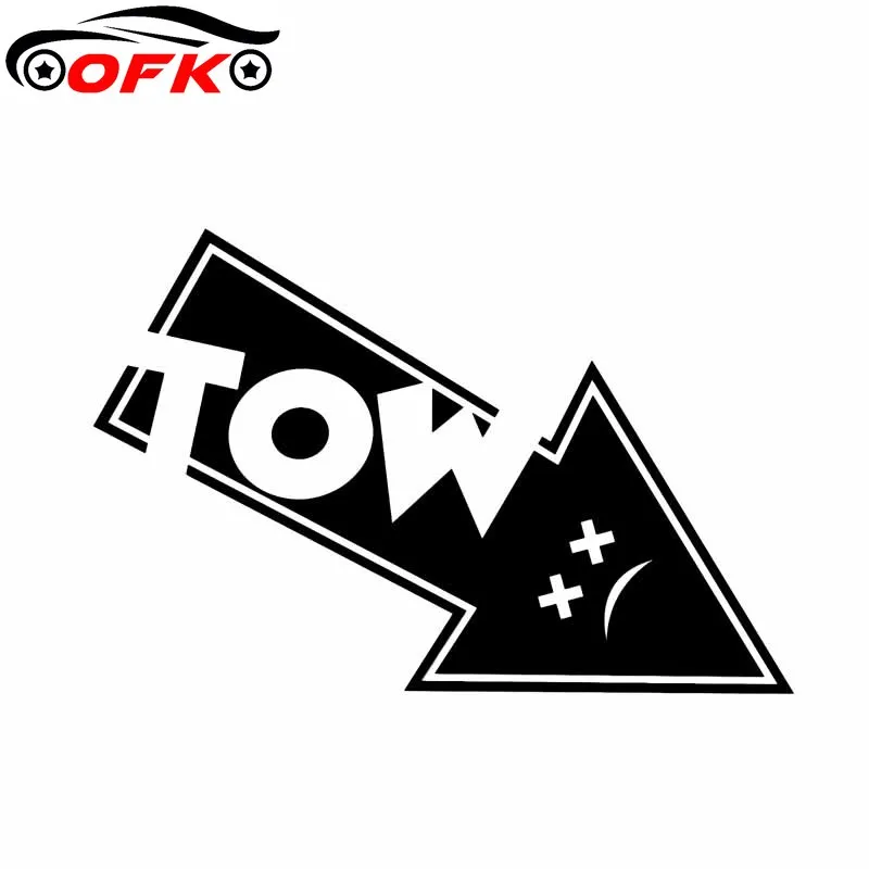 Car Accessories Racing - เบ็ดลากลูกศรไวนิล Decal สติกเกอร์รถติดตามลาก Drift Race สีดำเงิน12.9ซม.*