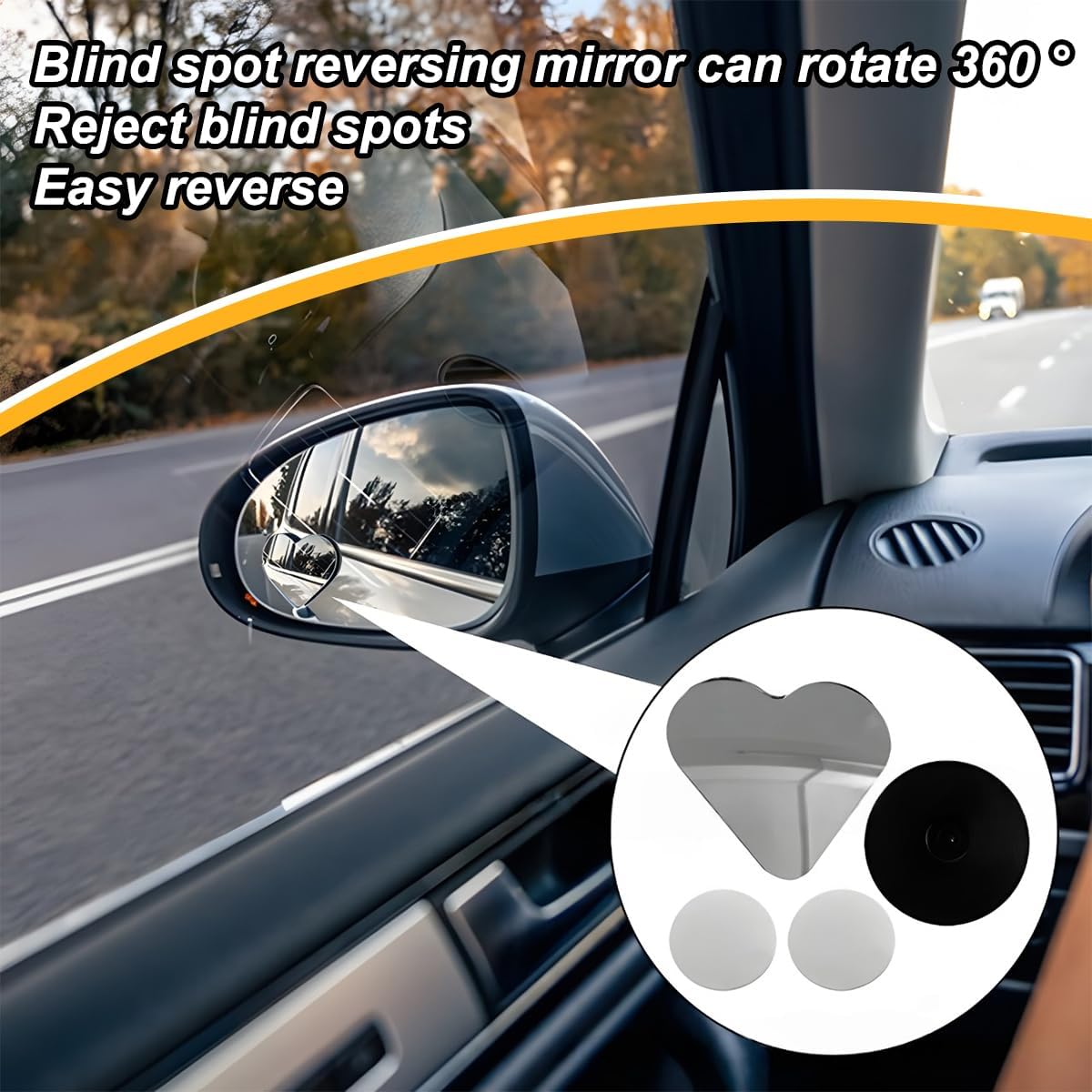 กระจกมองหลังรถยนต์แบบมองจุดบอด - Car Blind Spot Mirror บทวิจารณ์และราคา