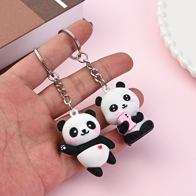 พวงกุญแจรูปคู่แพนด้าน่ารัก - เ - Car Accessories Gift Ideas บทวิจารณ์และราคา