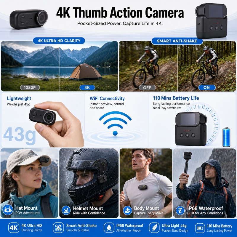 กล้องแอคชั่น APEX Action 4K กล - Car Accessories Online บทวิจารณ์และราคา