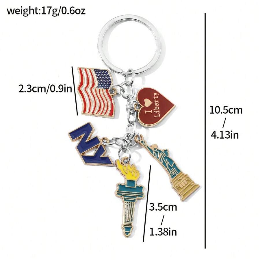 พวงกุญแจแฟชั่นลายธงชาติ 1 ชิ้น - Car Accessories York บทวิจารณ์และราคา