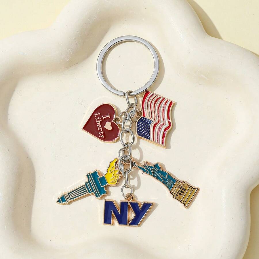 พวงกุญแจแฟชั่นลายธงชาติ 1 ชิ้น - Car Accessories York บทวิจารณ์และราคา