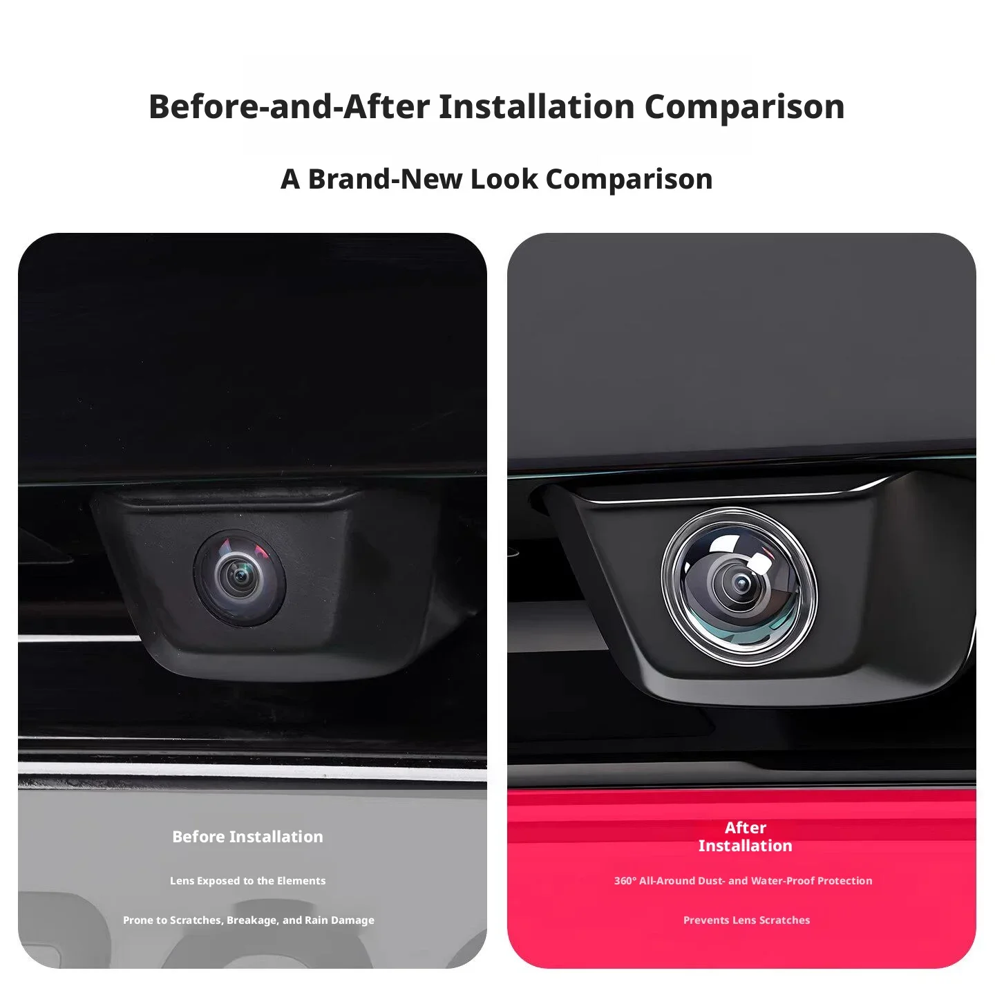 ฝาครอบป้องกันกล้องหน้าและหลังร - Rear Camera For Car บทวิจารณ์และราคา