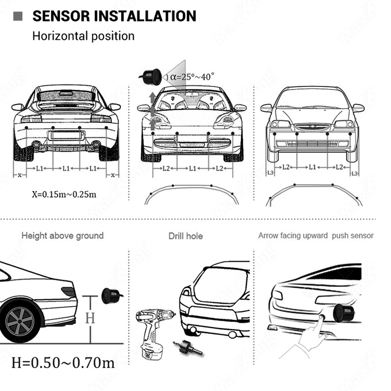 ชุดเรดาร์ถอยหลังรถยนต์ระบบเซ็น - Car Accessories Online บทวิจารณ์และราคา
