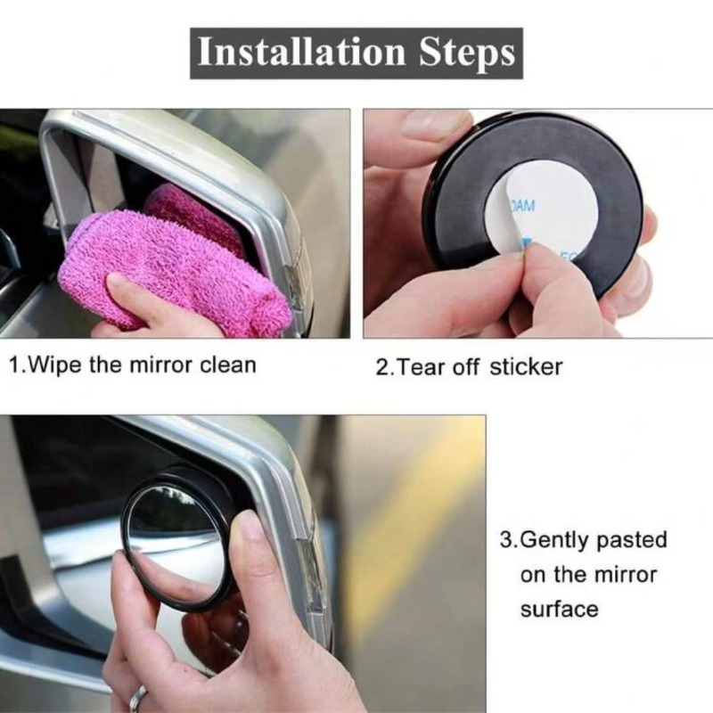 กระจกมองหลังแบบโค้ง 2 ชิ้น สำห - Car Blind Spot Mirror บทวิจารณ์และราคา