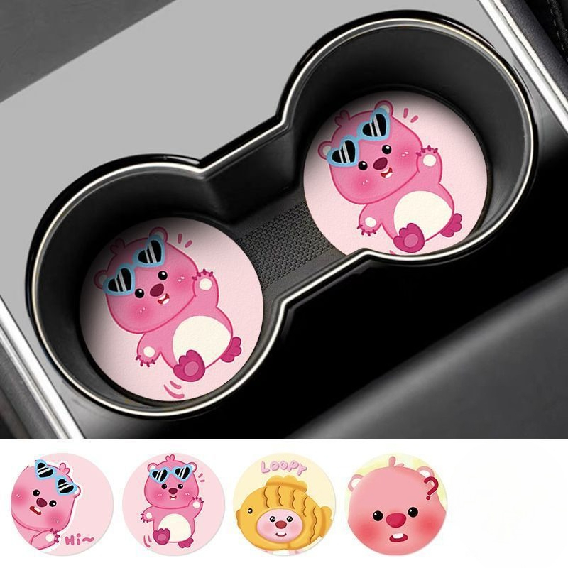 แผ่นรองแก้วลายการ์ตูน Loopy Cr - Car Accessories For Interior บทวิจารณ์และราคา