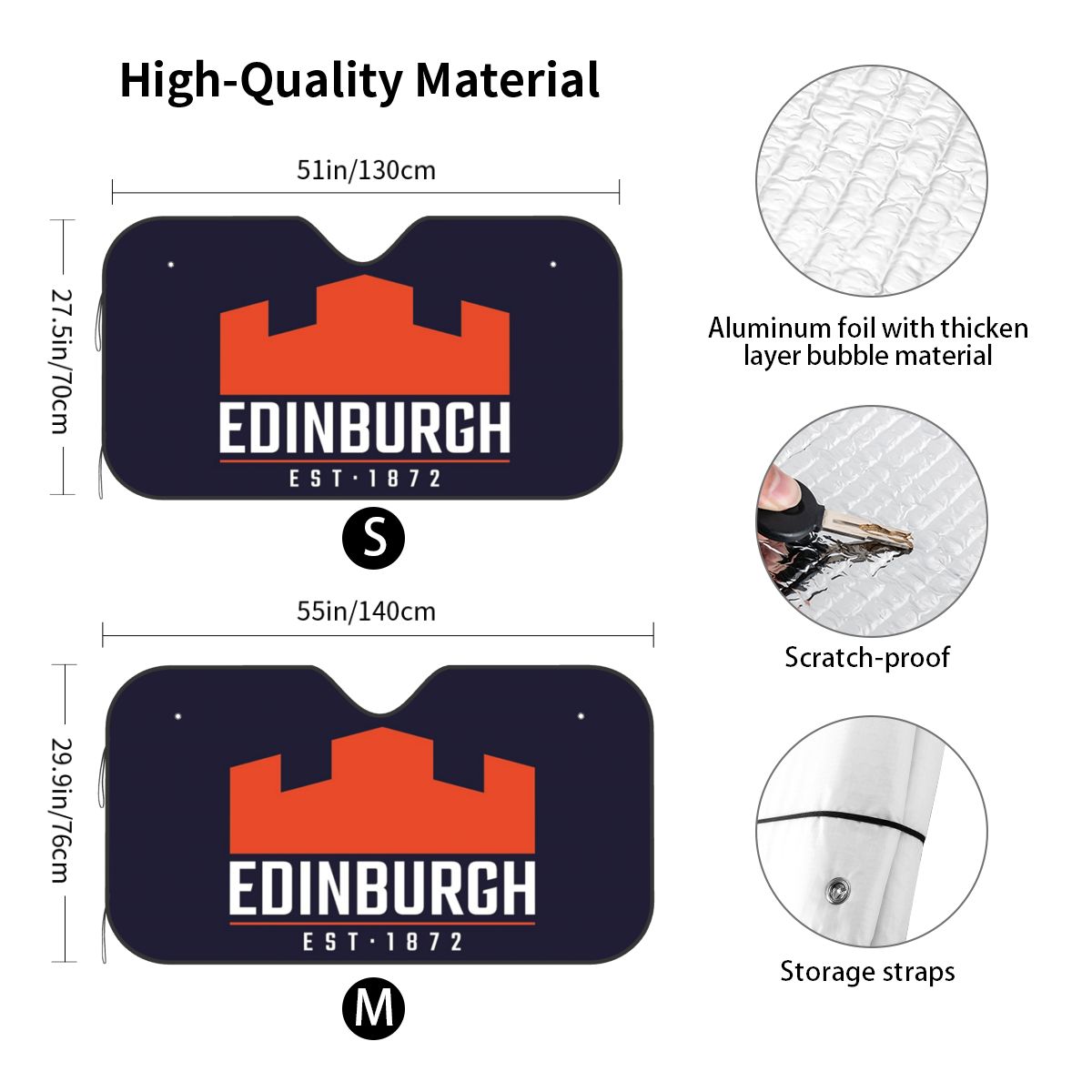 โลโก้รักบี้เอดินบะบะ 2 ม่านบัง - Car Accessories Edinburgh บทวิจารณ์และราคา