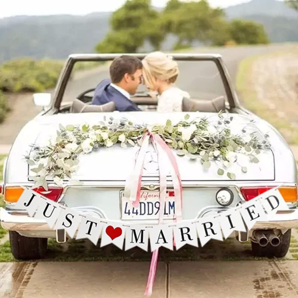 JUST MARRIED งานแต่งงานชุดเจ้า - Car Accessories Banner บทวิจารณ์และราคา