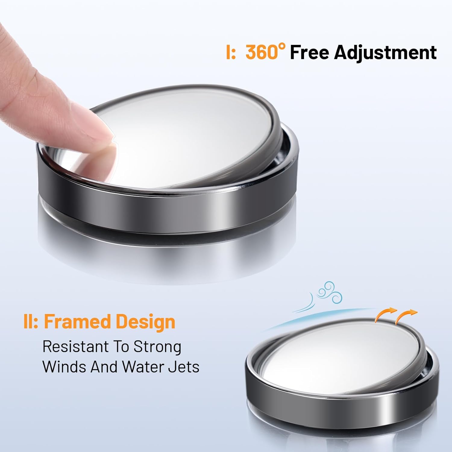 กระจกมองหลังแบบวงกลม WildAuto, - Car Blind Spot Mirror บทวิจารณ์และราคา