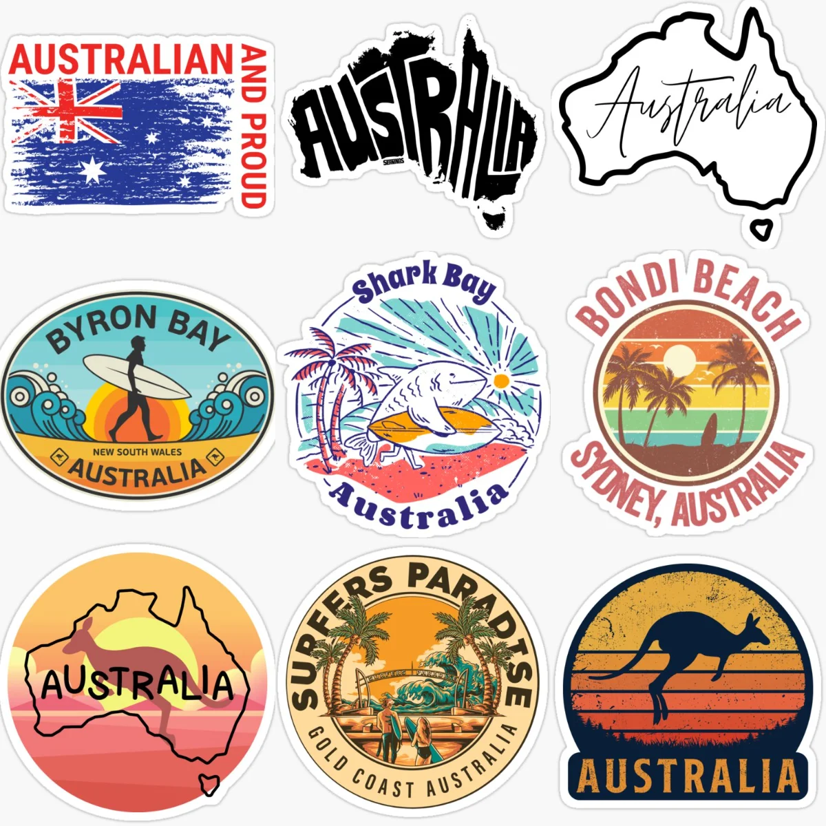 AUS ออสเตรเลียธงแผนที่ทิวทัศน์ - Car Accessories Australia บทวิจารณ์และราคา