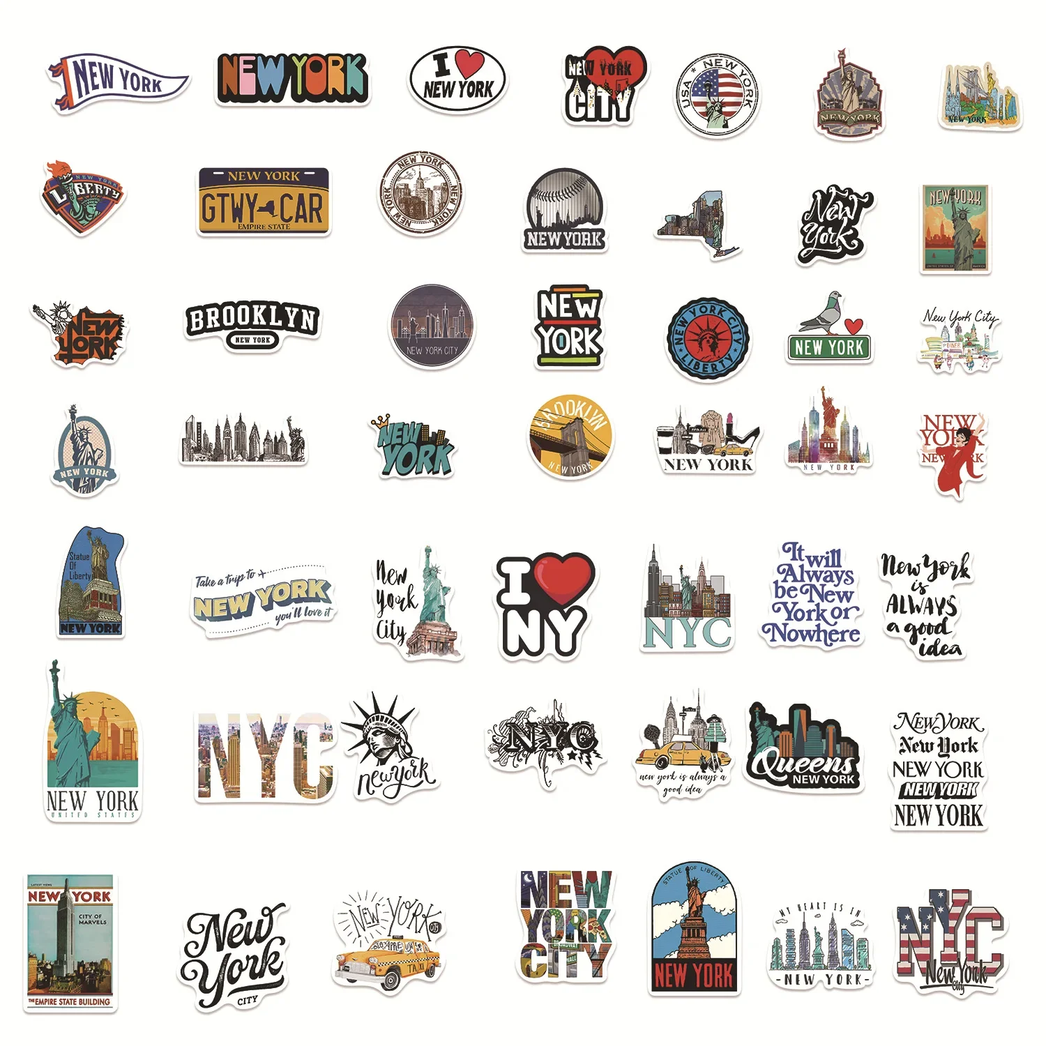 สติกเกอร์น่ารักลายเมืองนิวยอร์ - Car Accessories York บทวิจารณ์และราคา