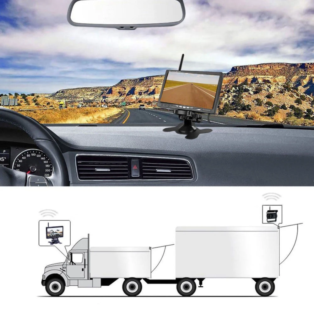 กล้องมองหลังไร้สาย HD ขนาด 7 น - Rear Camera For Car บทวิจารณ์และราคา